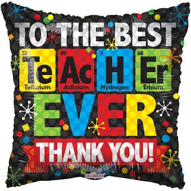 18" Best Teacher Ever Helium Foil Balloon (5 Pack) #88168-18