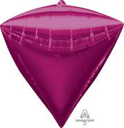 17" Diamondz Bright Pink 3D Shape Foil Balloon (3 Pack) #28341