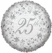 18" Happy 25th Anything Helium Foil Balloon (5 Pack) #17387