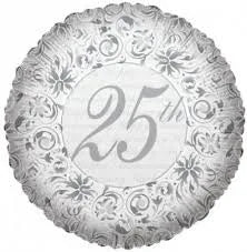 18" Happy 25th Anything Helium Foil Balloon (5 Pack) #17387