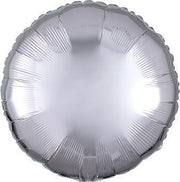 18" Metallic Silver Round Helium Foil Balloon (5 Pack) #17420