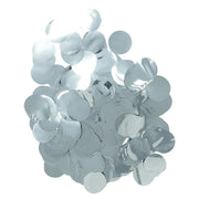 Confetti 1" SILVER Metallic Circles Confetti 1LB Bag #2597