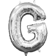 16" Mini Silver Letter G Balloon Self Sealing #33023