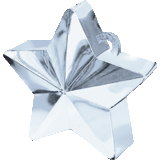Silver Star Shape Balloon Weights 170 grams 1ct