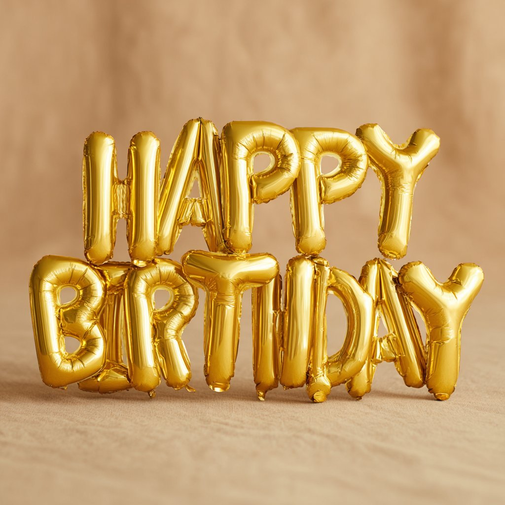 16" Mini Gold Air Fill Letters