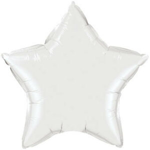 big white star balloons 36" white foil star balloons