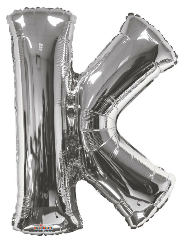 silver letter balloons