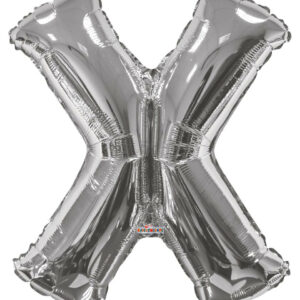 silver letter x balloon