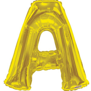 gold letter a balloon