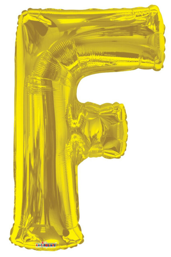 gold letter balloons letter f balloons