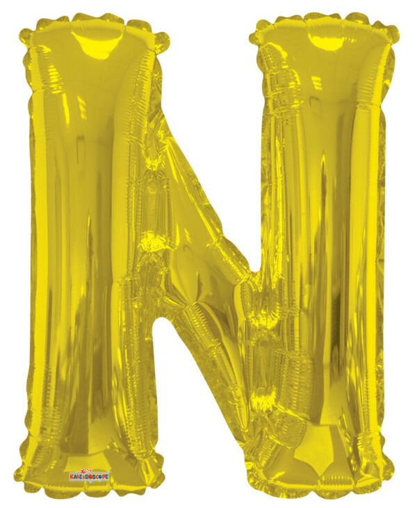 gold letter n balloon mylar letter balloons