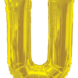 gold letter u balloon