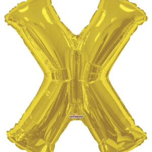 gold letter x balloon