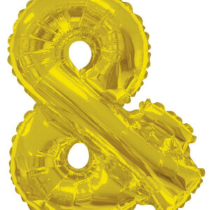 gold ampersand balloon &