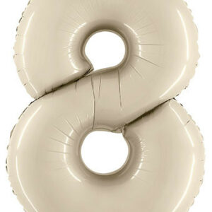 white number 8 balloon, white number 8 balloon