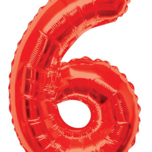 red number balloons red number 6 balloon