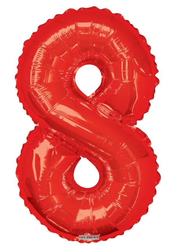 red number balloons red number 8 balloon