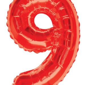 red number 9 balloon