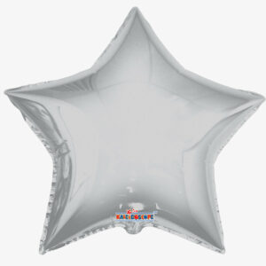 big silver star balloons