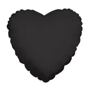 black heart balloons