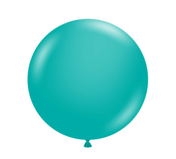 teal balloons