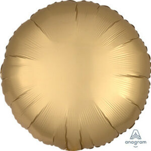 satin luxe gold circle balloon