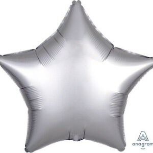 satin luxe silver star balloon