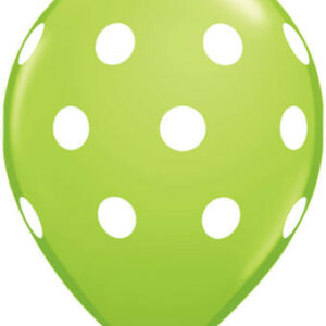 lime balloons polka dots