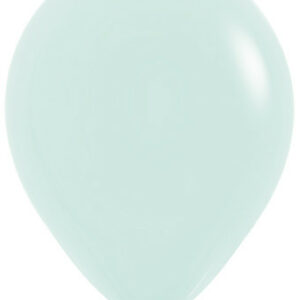 betallic balloons, pastel matte green latex balloons