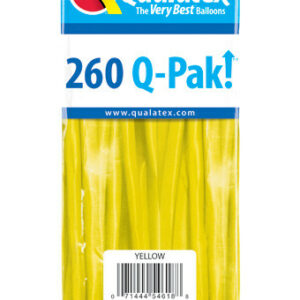 yellow 260q pak twisting balloons