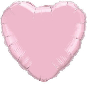 big pearl pink heart balloons