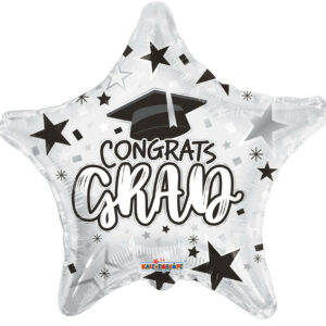 graduation balloons white grad star