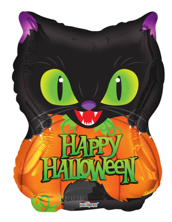 halloween scary cat balloons