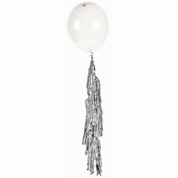 silver balloon tassel