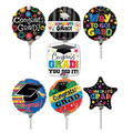 9" Graduation Air Fill Stick Balloons