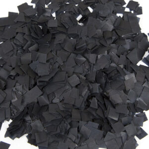 black confetti