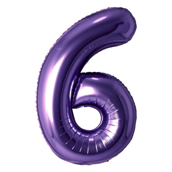 34" Large PURPLE Number #6 Balloons 1ct # 16379