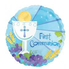 first communion blue foil