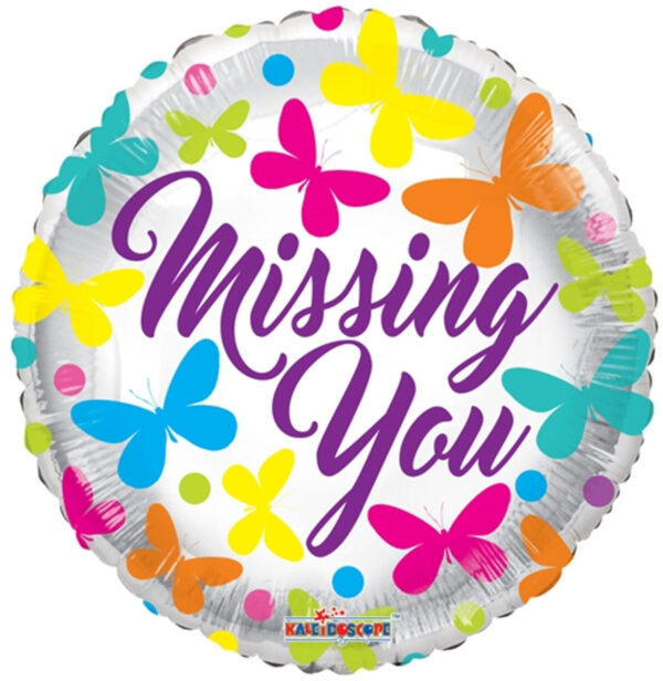 18" Missing You Foil Helium Balloon (5 PACK) #15412