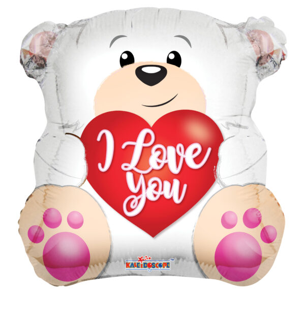 18" I Love You Polar Bear Shape Helium Foil Balloon (5 PACK) #15988-18