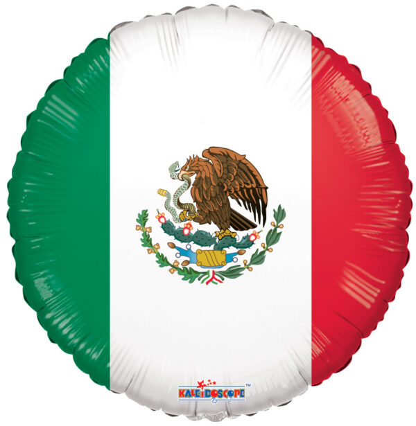 18" Mexican Flag Cinco De Mayo Helium Foil Balloons (5 PACK) #19581