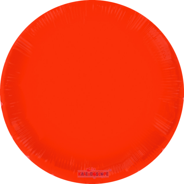 18" Neon Orange Circle Helium Gellibean Balloon (5 Pack) #19322