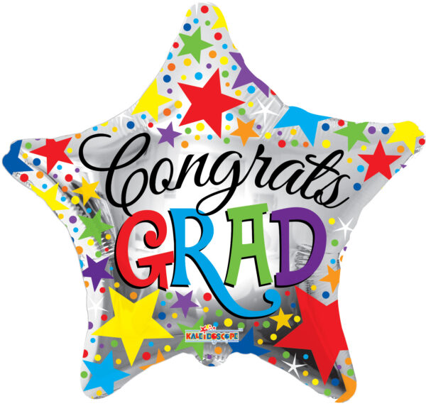 18" Congrats Grad Star Graduation Balloon (5 Pack)#85277-18