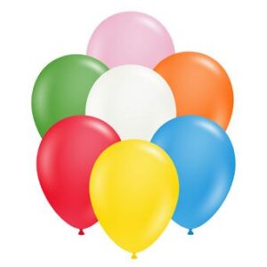 5" Tuf-Tex Assorted w/ White Latex Balloons 50CT #15002
