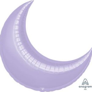 35" Pastel Lilac Crescent Moon Shape Foil Balloon (1 PACK) #16658