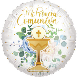 18″ Spanish Communion Gold Chalis Helium Foil Balloon (5 PACK) #18153