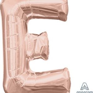 16" Mini Rose Gold Letter E Balloon Self Sealing #37456