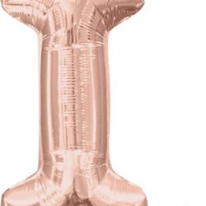 16" Mini Rose Gold Letter I Balloon Self Sealing #37460