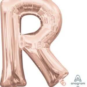 16" Mini Rose Gold Letter R Balloon Self Sealing #37469