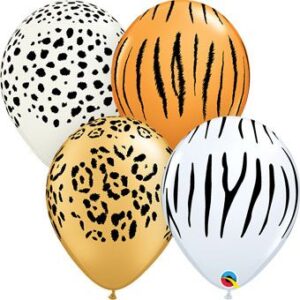 5" Qualatex Assorted Safari Print Latex Balloons 100ct #87144